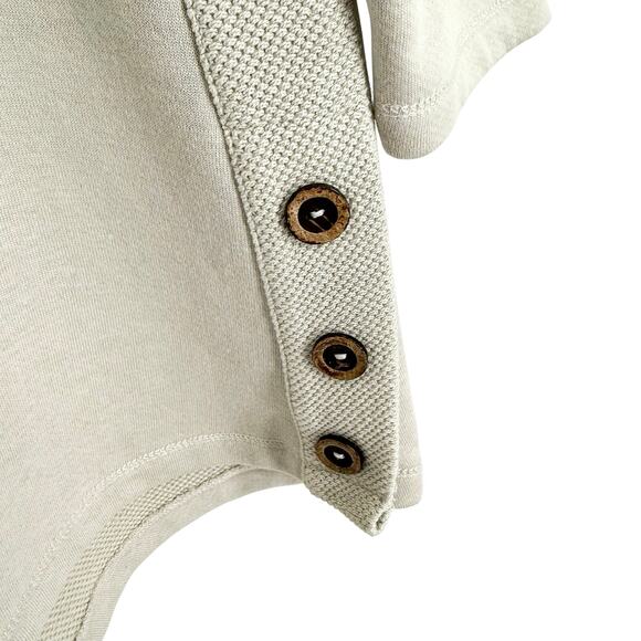 NEW NWOT Habitat Sz Small Cream Beige Wearable Art Blouse Shirt Top Christmas - Picture 6 of 8